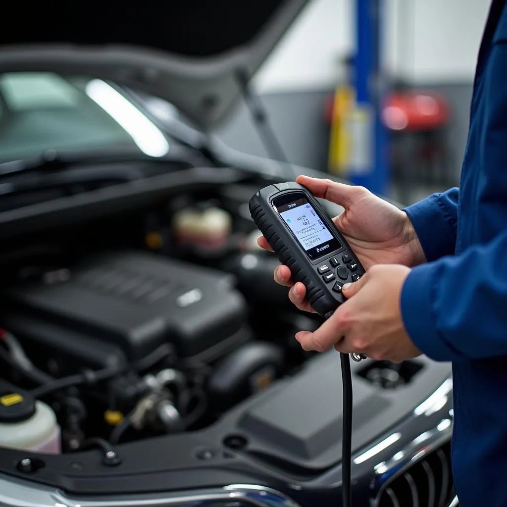 Car diagnostic tool in a Jülich workshop