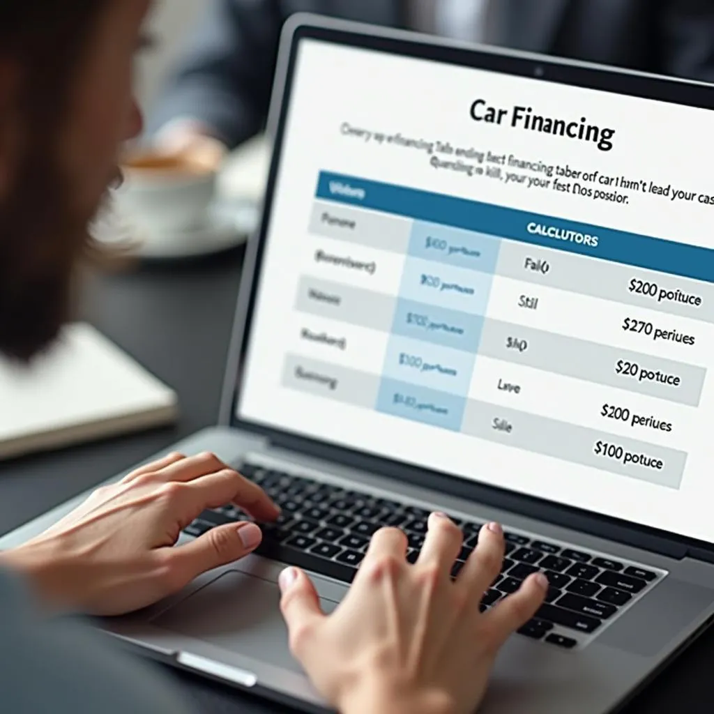 Auto financieringscalculator gebruiken