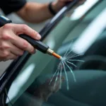 Reparatur einer Auto Frontscheibe