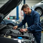 Auto Reparatur an Weihnachten