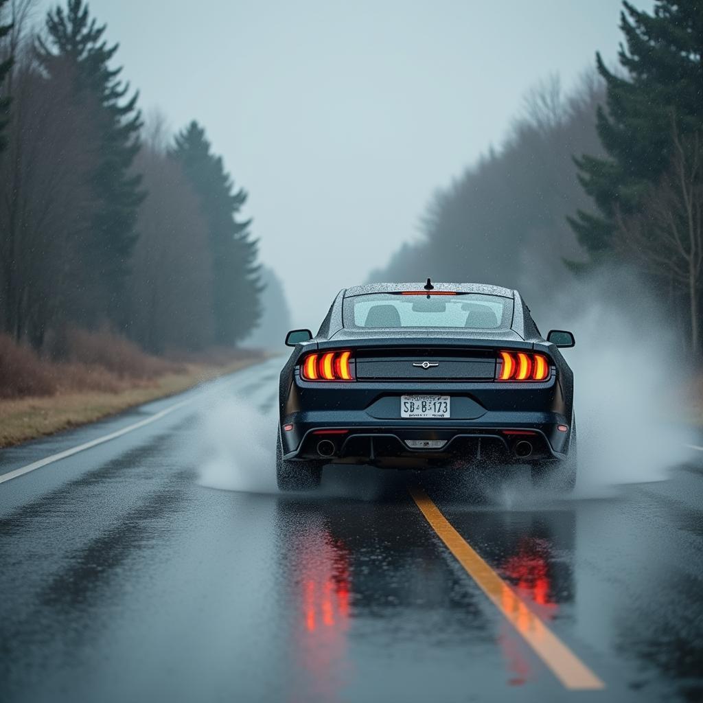 Auto Schlupf bei Regen