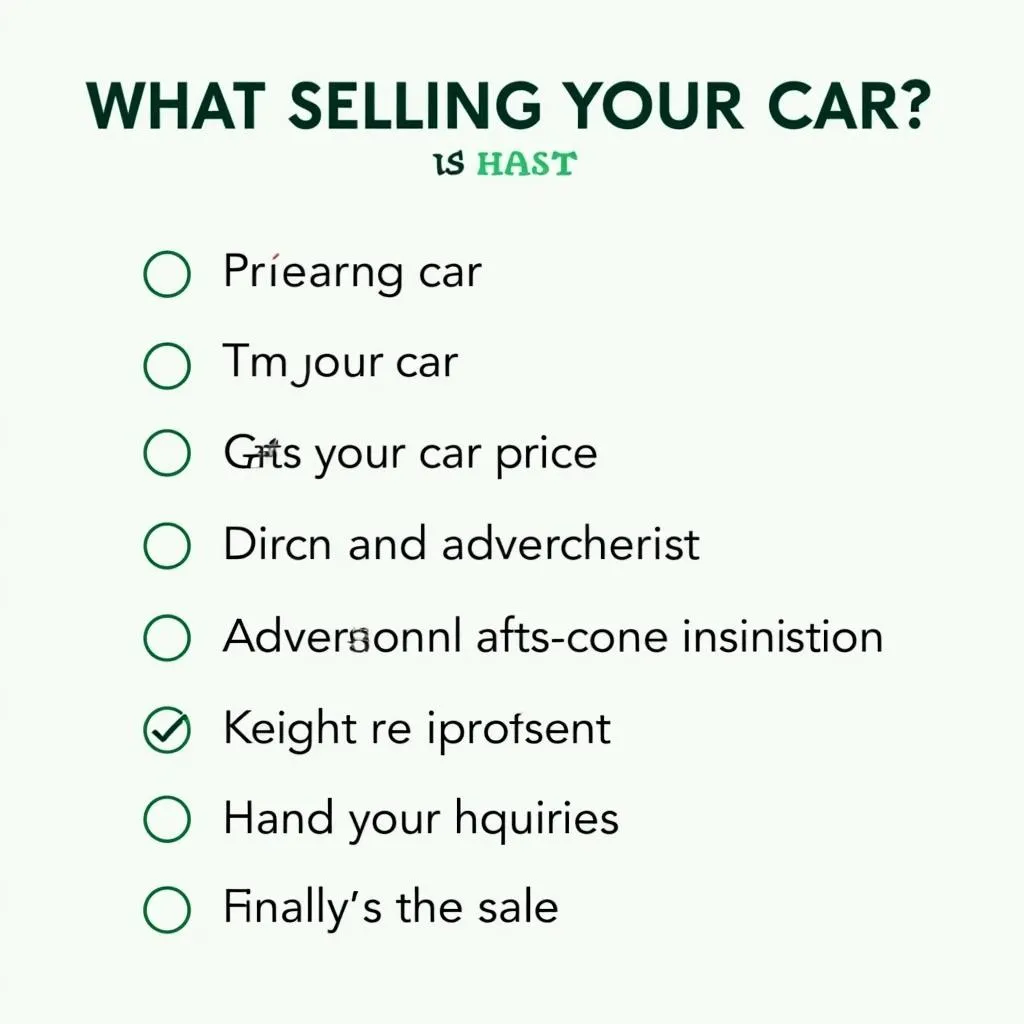 自動車売却チェックリスト