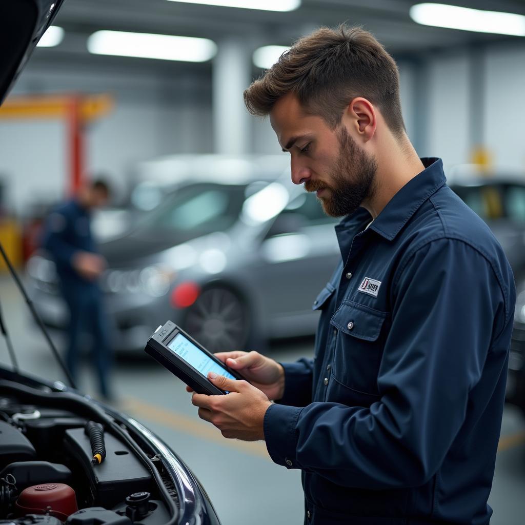 Fahrzeugdiagnose in der Werkstatt