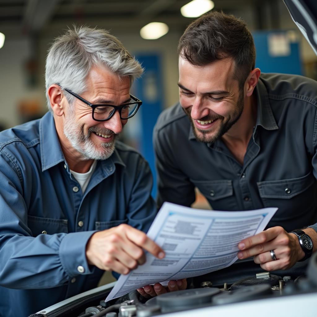 Auto Werkstatt Kommunikation