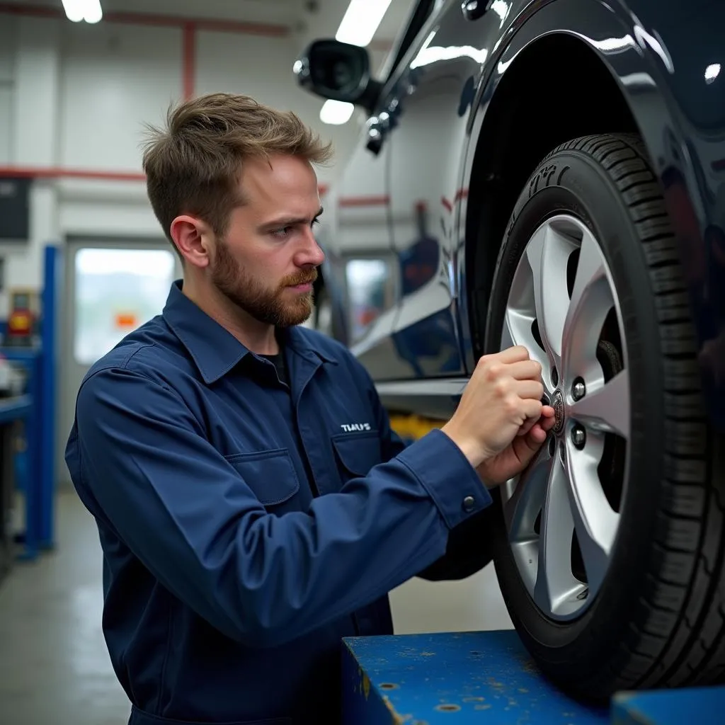 Reifenservice in der Werkstatt