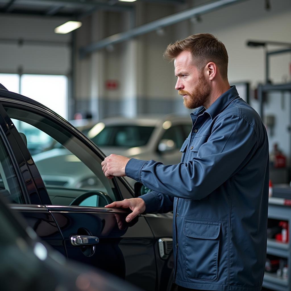 Car repair in a workshop