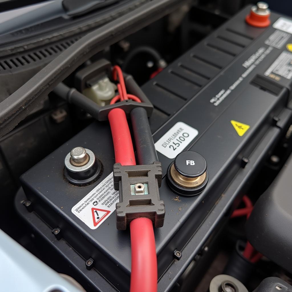 Autobatterie Peugeot 206 Anschluss