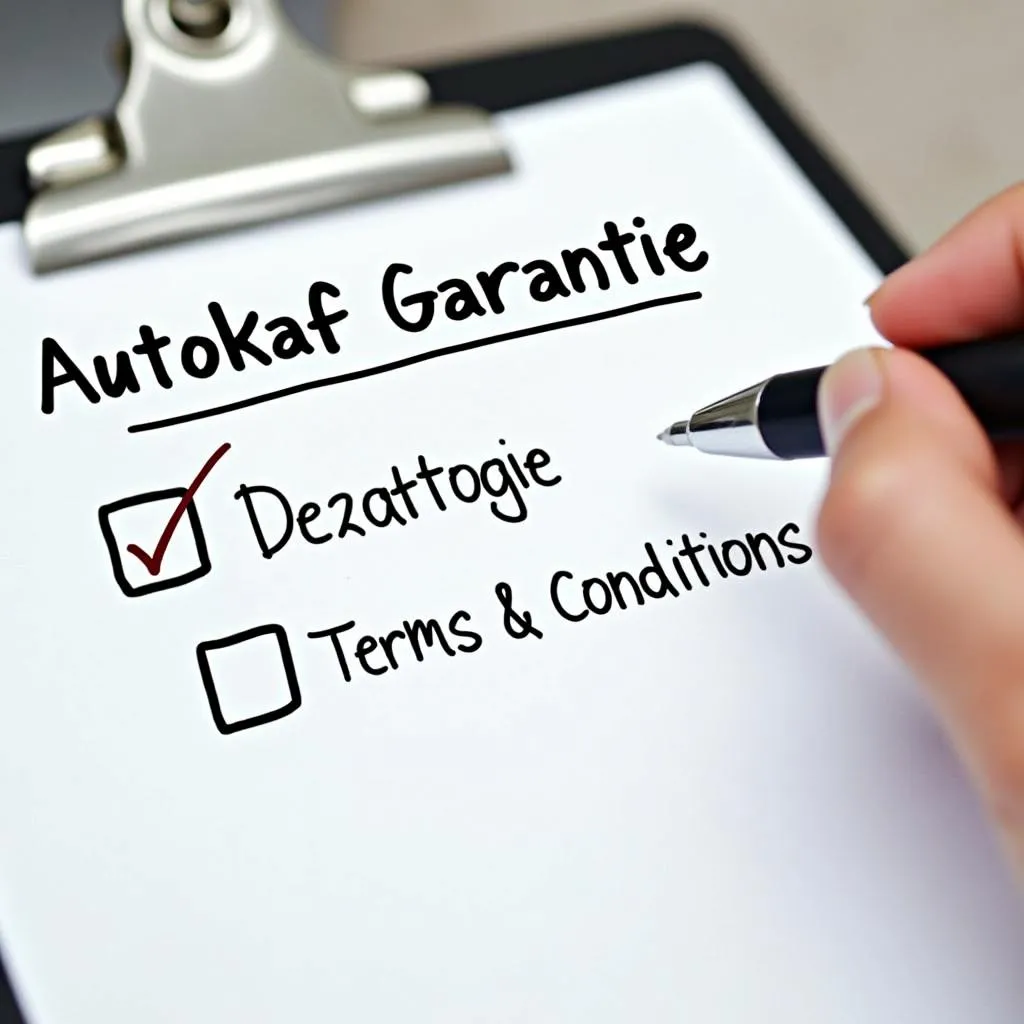 Checkliste Garantie beim Autokauf