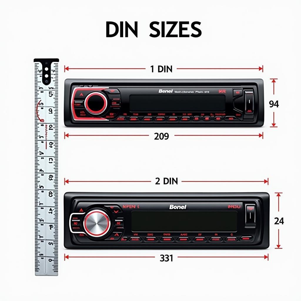 Einbaugrößen von Autoradios