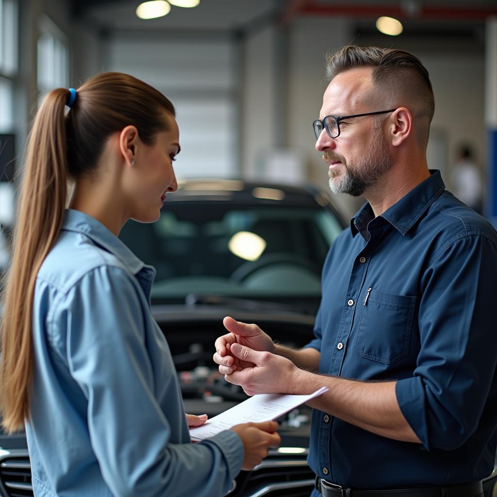 Beratung in der Autowerkstatt