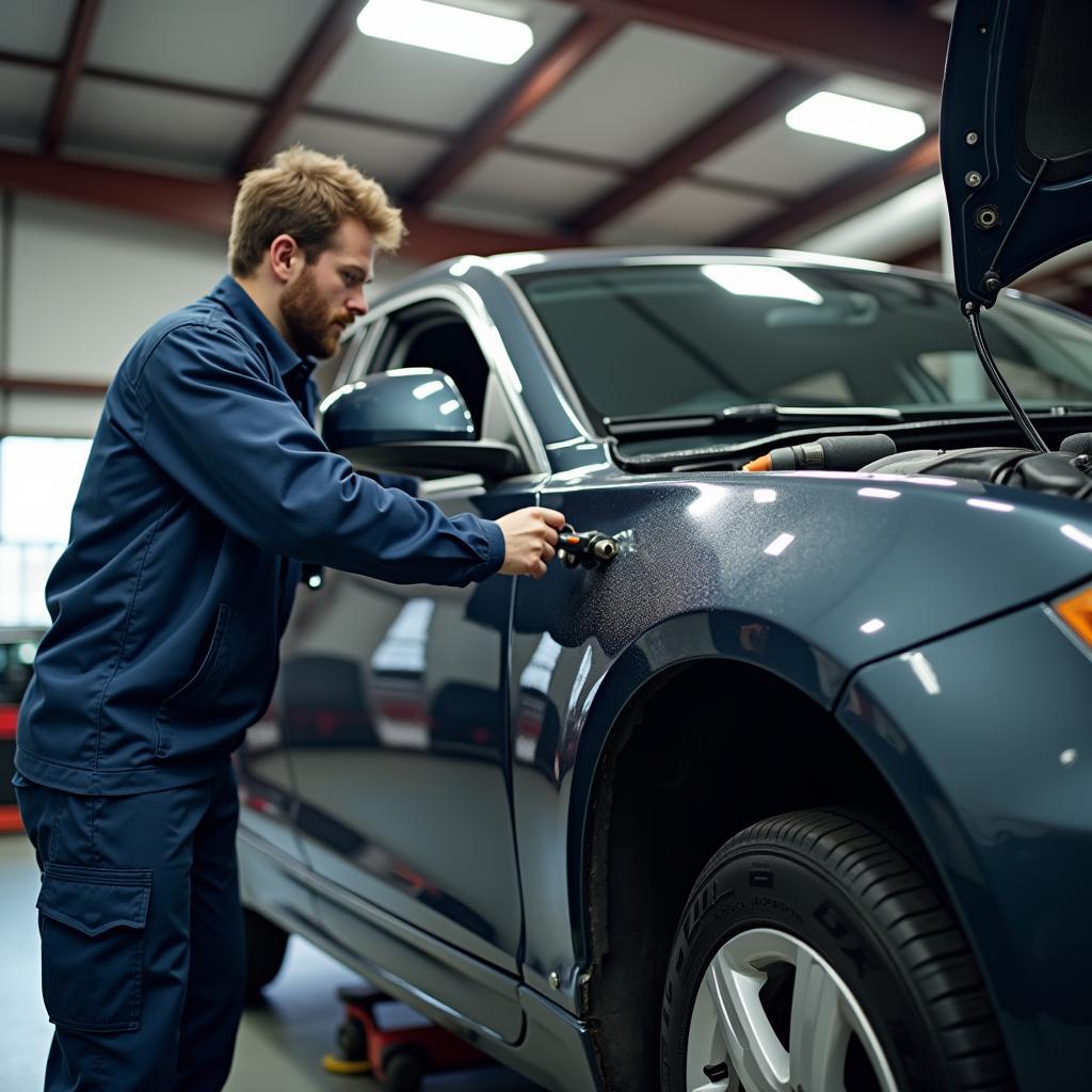 Reparatur eines Autos