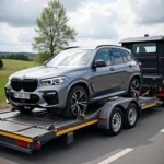 Autotransport Bayern auf Anhänger