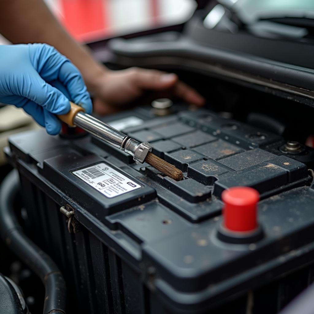 Wartung der Autobatterie