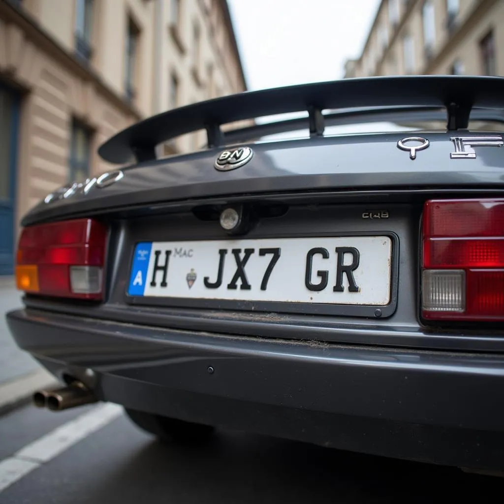 Belgisches Nummernschild am Auto