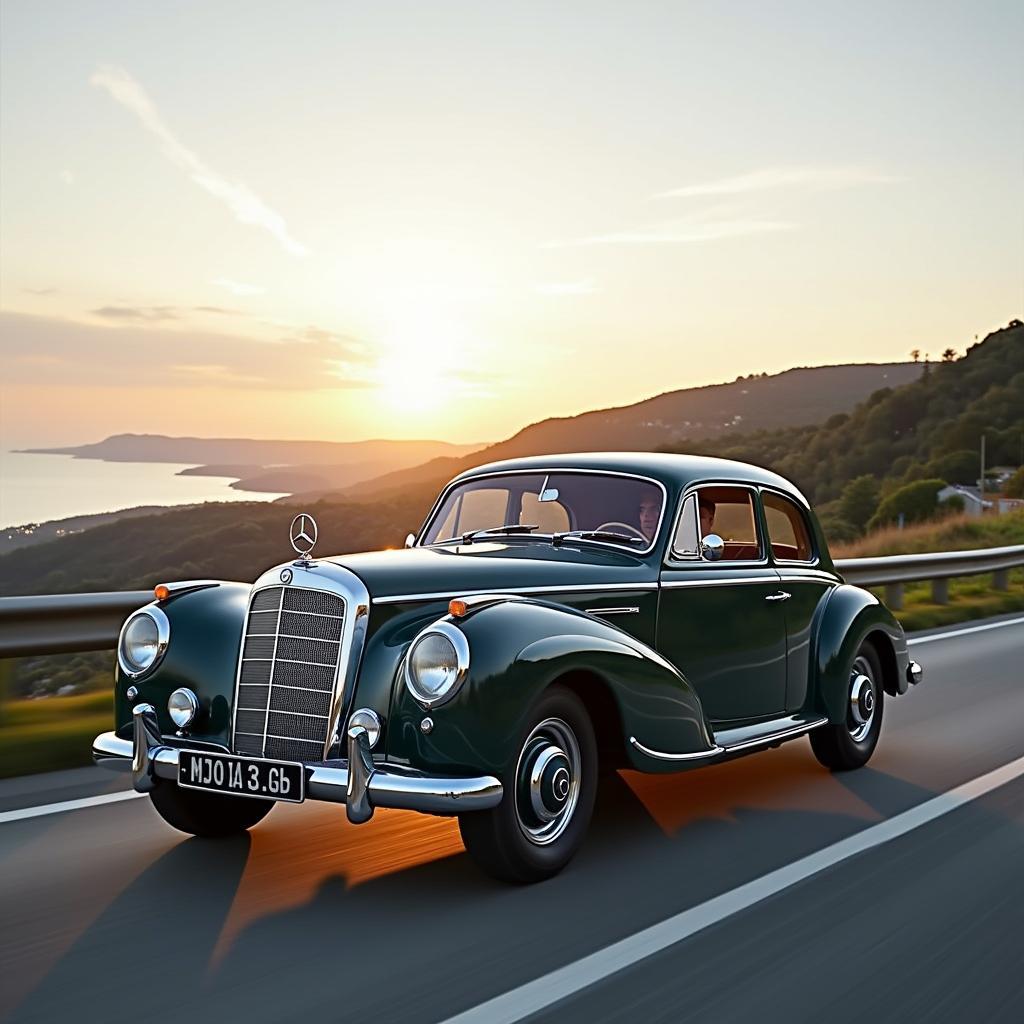 Benz 220 C auf der Straße