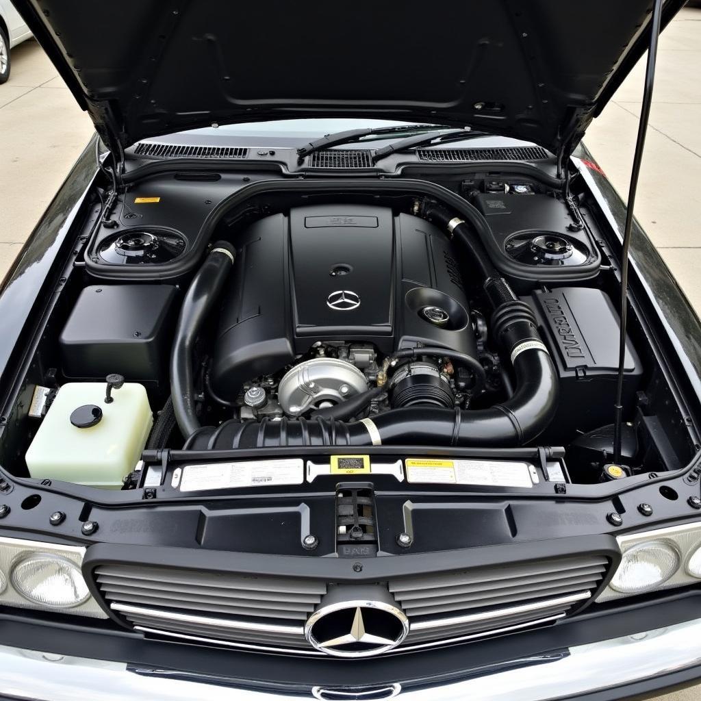 Motorraum des Benz 220 C