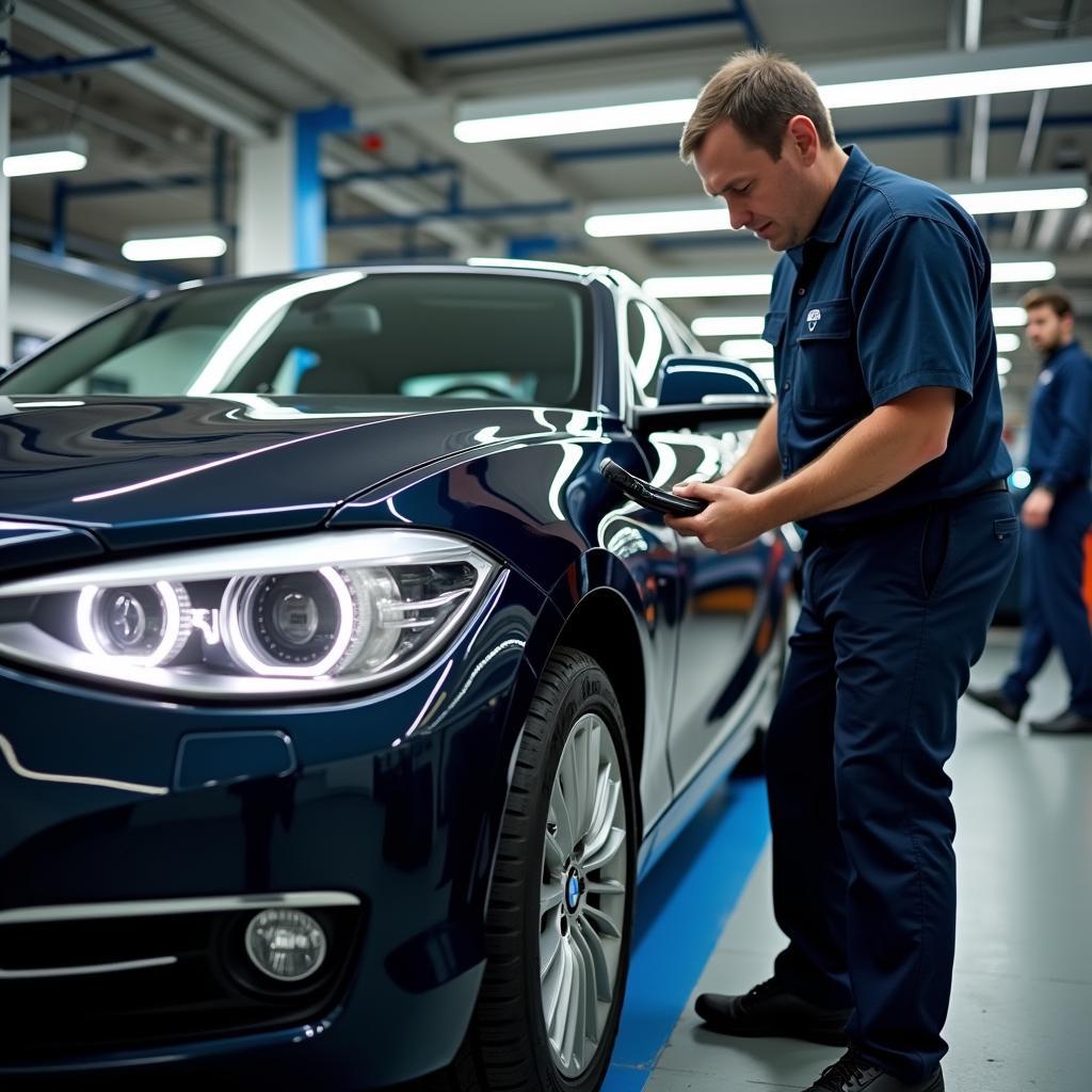 BMW 1er Inspektion in der Werkstatt