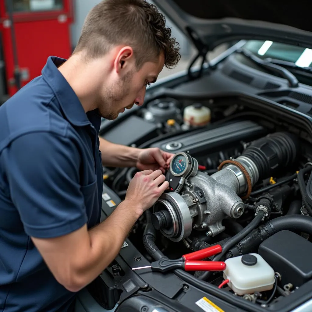 Reparatie van de turbo in een BMW 320d E46