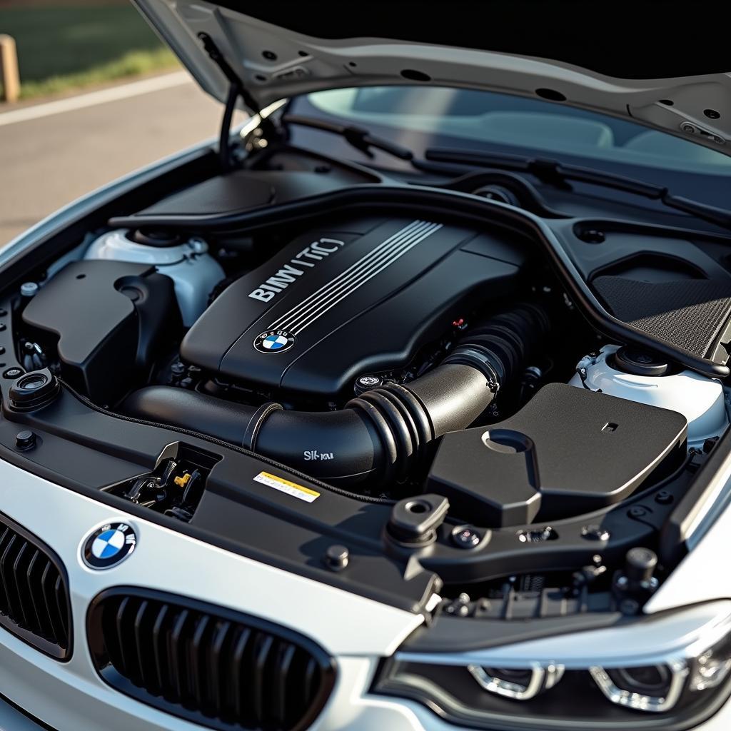 Motorraum eines BMW 3er 2018