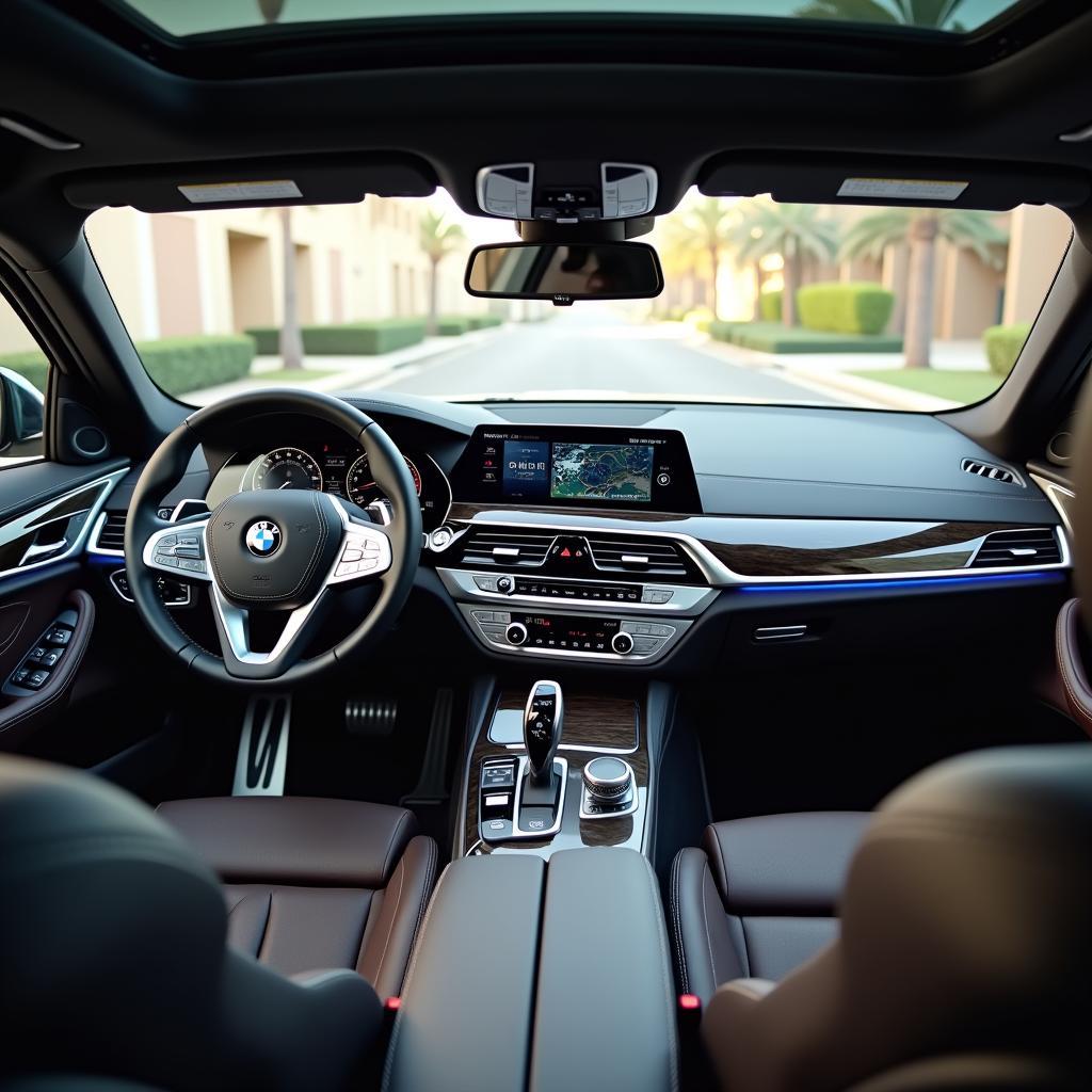 Intérieur luxueux de la BMW 540d G60