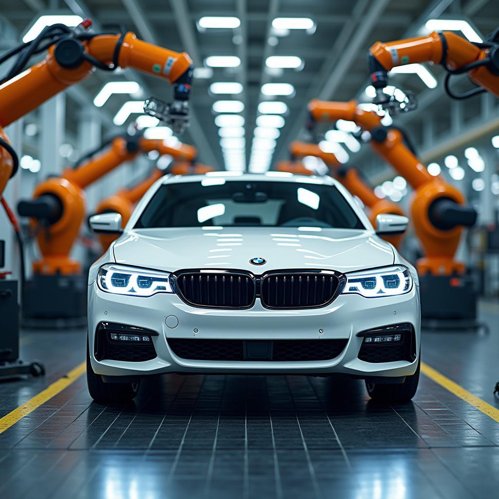 BMW 5er Produktion: Einsatz von Robotern