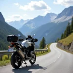 Gebrauchte BMW 850 GS in einer Berglandschaft