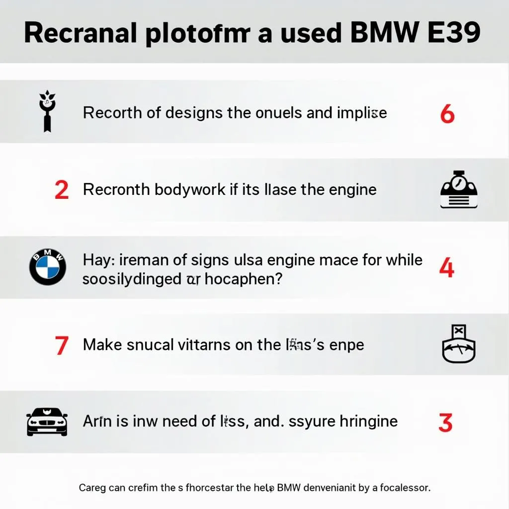 Checkliste für die Besichtigung eines BMW E39