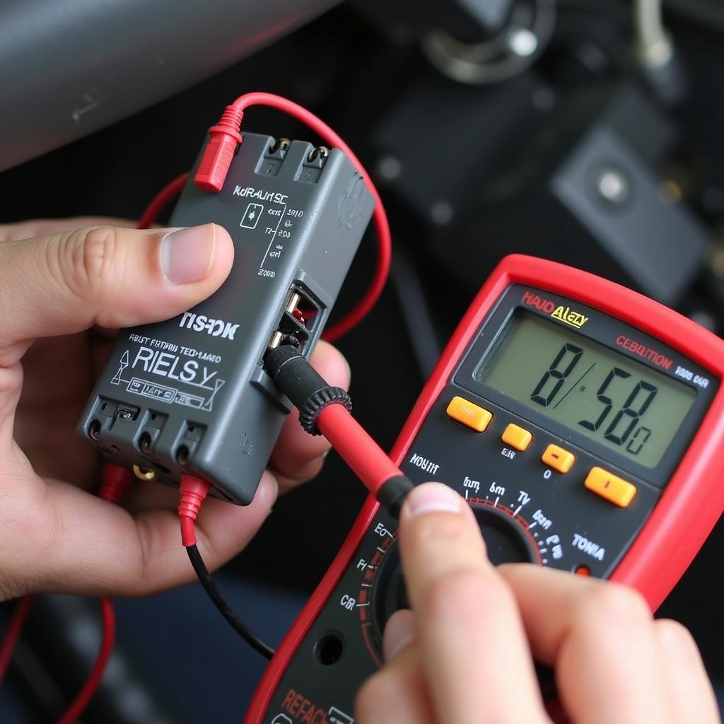 Prüfen des Luftfederungsrelais mit einem Multimeter