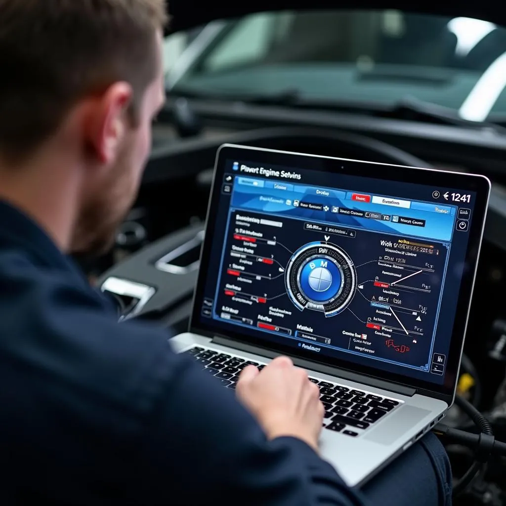 BMW Motor mit Chip Tuning Software