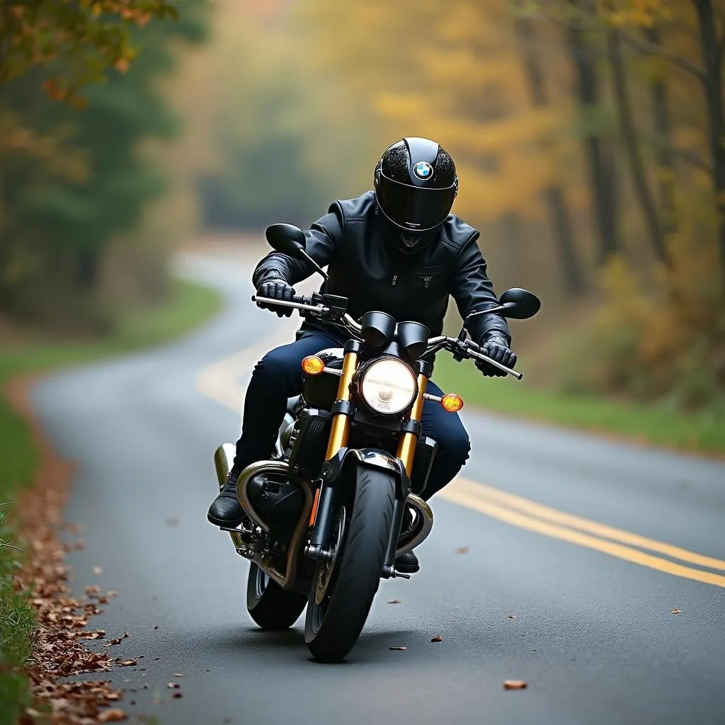 BMW Motorrad Fahren auf der Landstraße