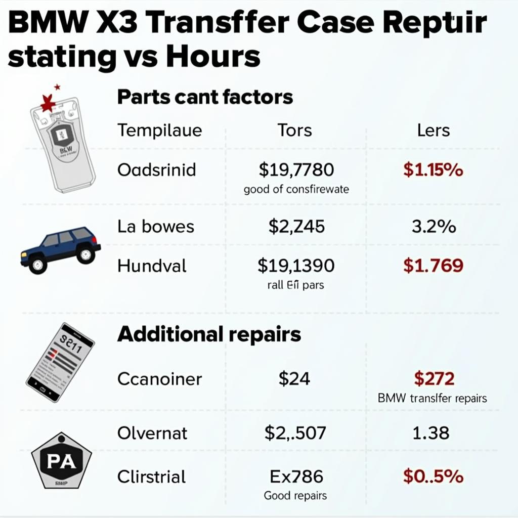 Custos da caixa de transferência do BMW X3