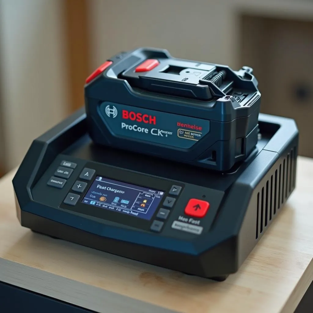 Bosch ProCore 4Ah batteri på oplader