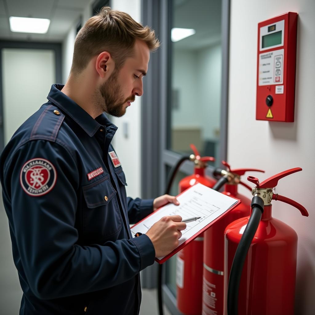 Brandsicherheitsprüfung in einem Berliner Unternehmen