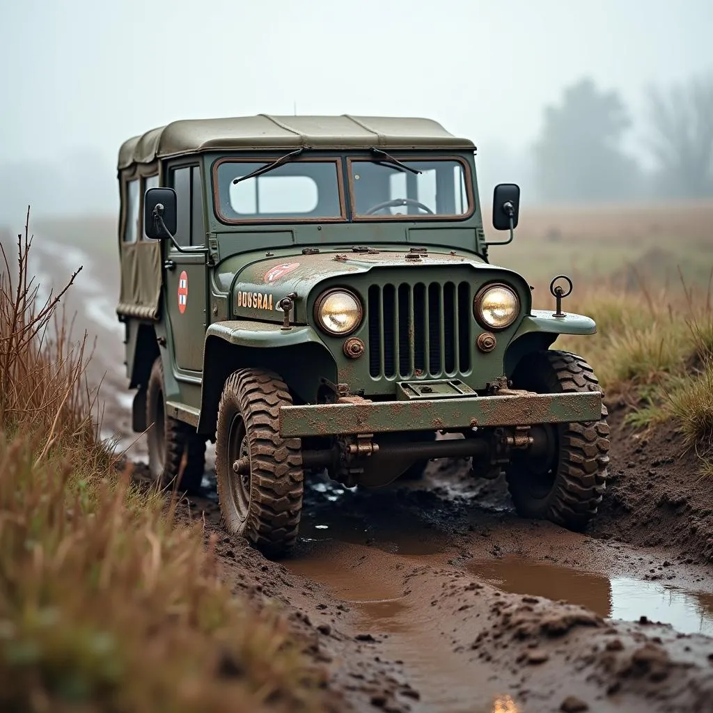 Bundeswehr Jeep im Gelände