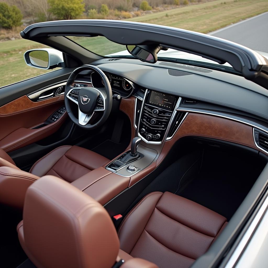 Luxuriöse Innenausstattung eines Cadillac Cabriolets