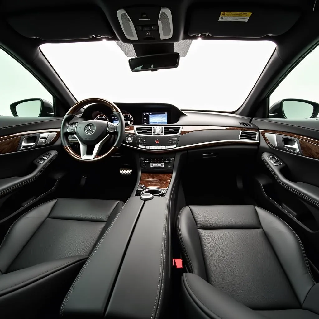 Luxe interieur van de Mercedes-Benz CLS 500 uit 2012