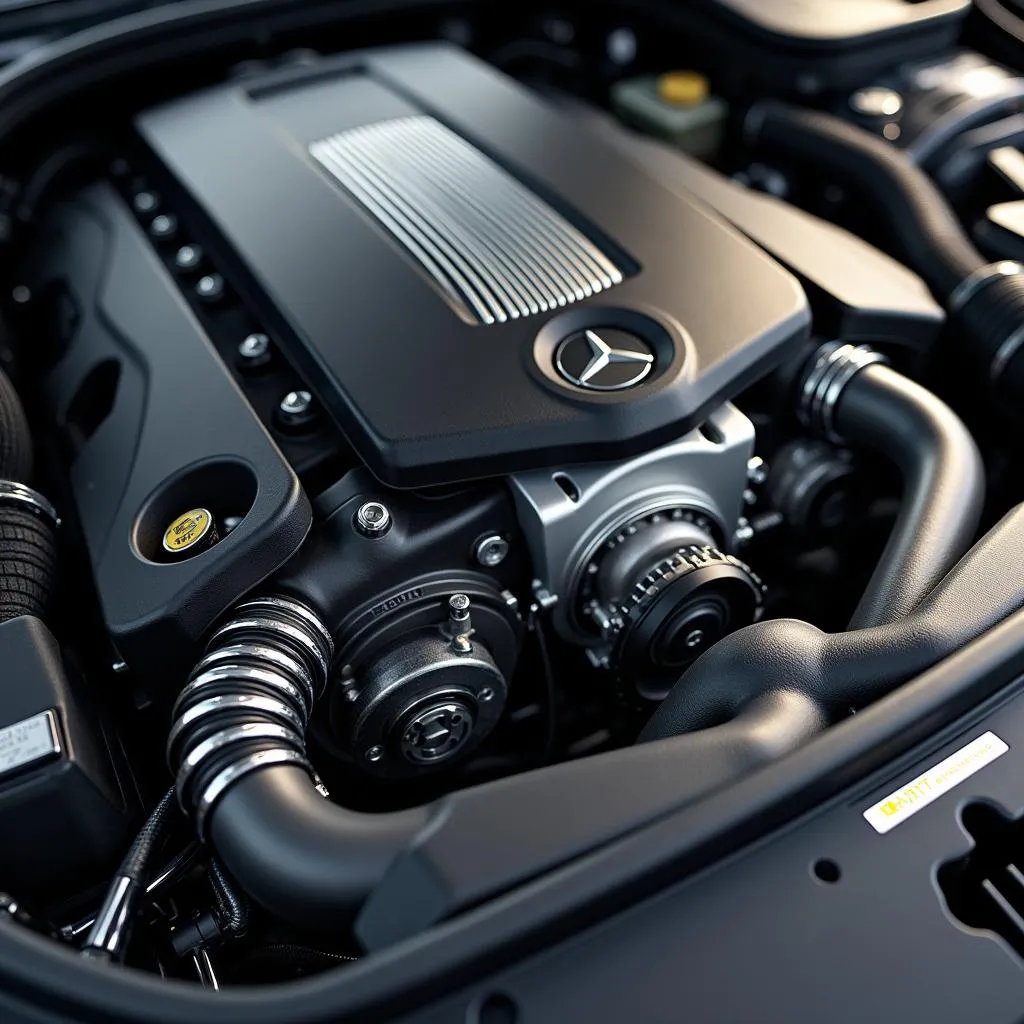 Krachtige V8-motor in de Mercedes-Benz CLS 500 uit 2012