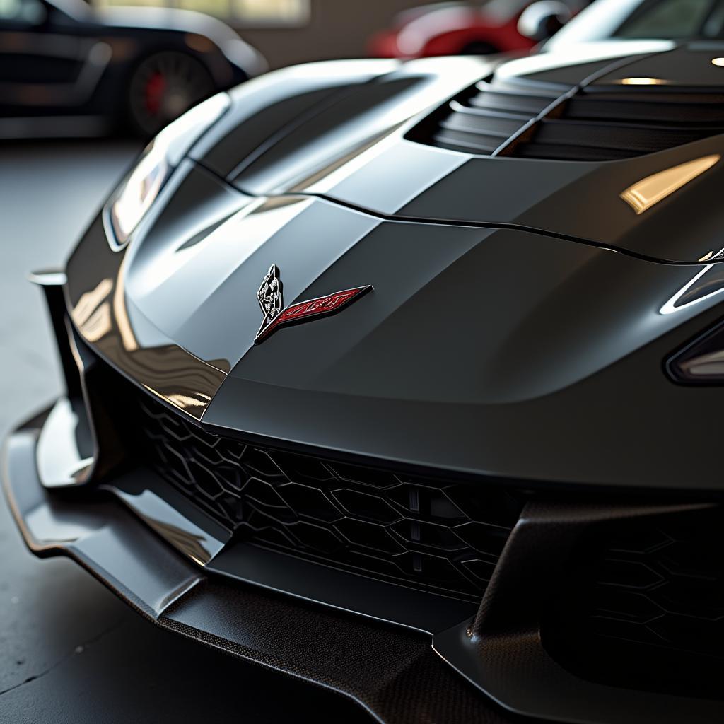 Close-up of Corvette ZO6 details