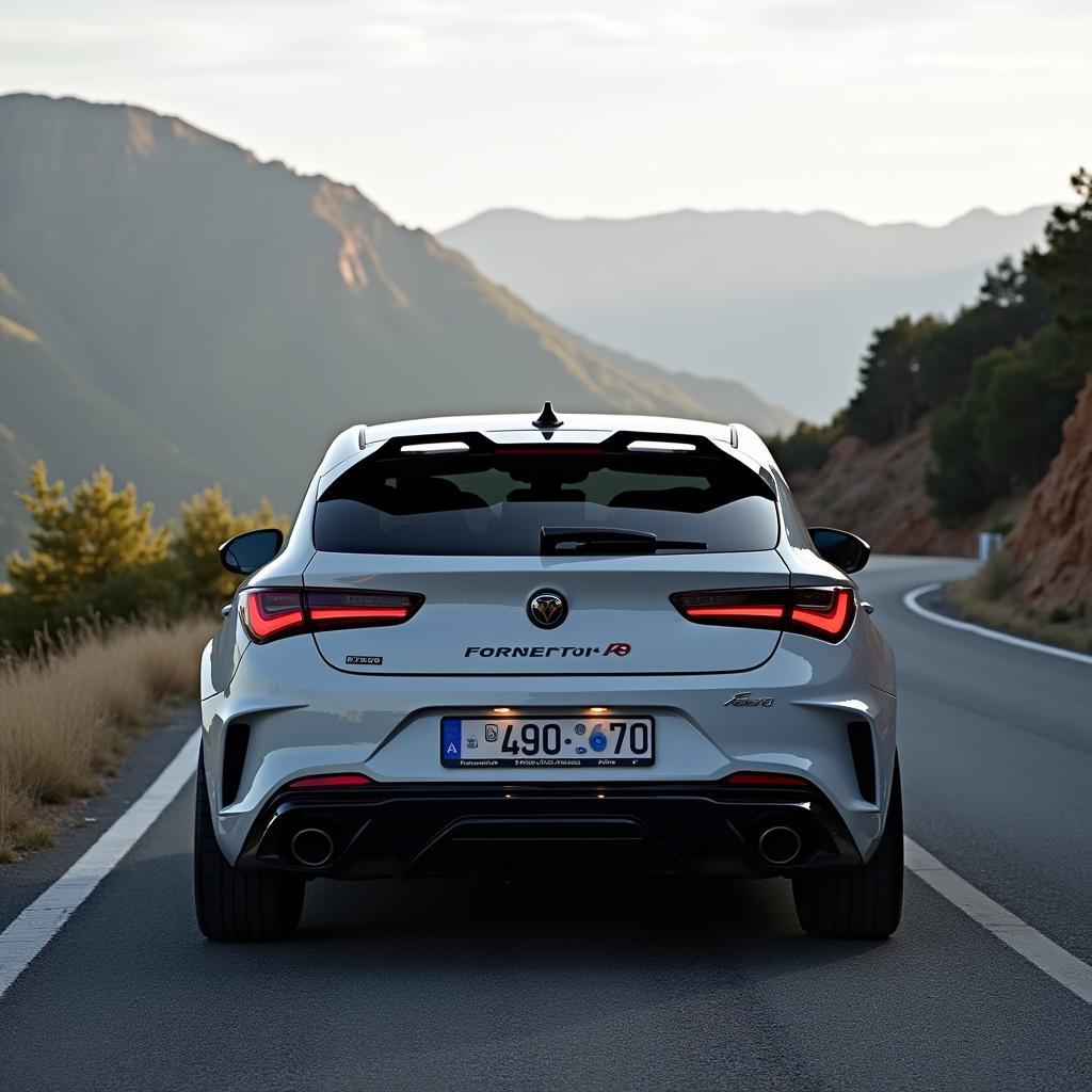 Heckansicht des Cupra Formentor VZ Akrapovic