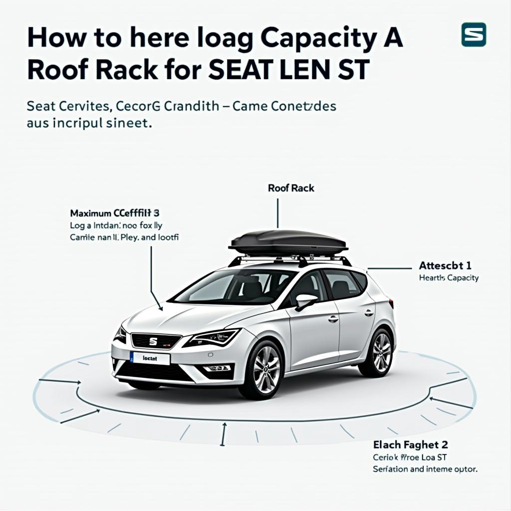 Darstellung der maximalen Zuladung auf einem Dachgepäckträger Seat Leon ST