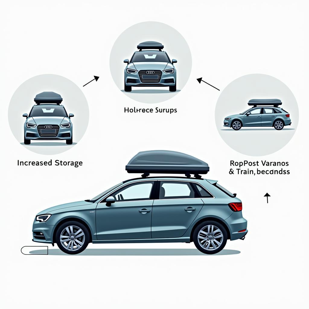 Darstellung der Vorteile einer Dachreling für den Audi A3