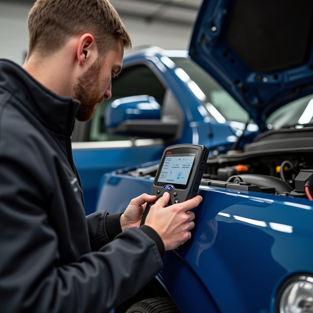 Anschluss eines Diagnosegeräts an einen Ford 1.5 EcoBlue Diesel