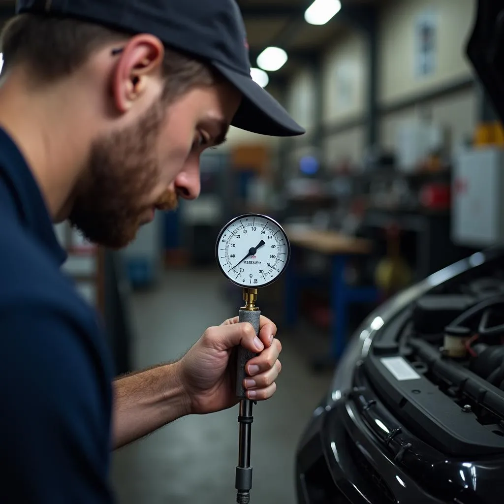 Messung der Dieseldichte mit einem Aräometer