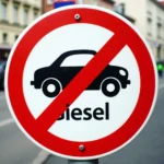 Verkehrsschild Diesel Fahrverbot München