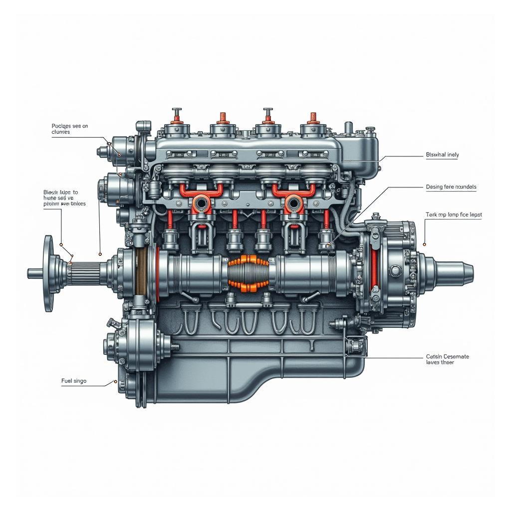 Aufbau eines modernen Dieselmotors