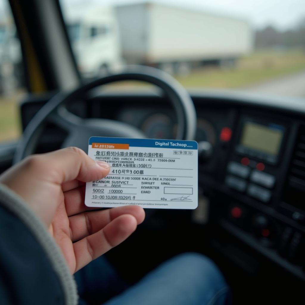 Digitaler Tachograph Fahrerkarte