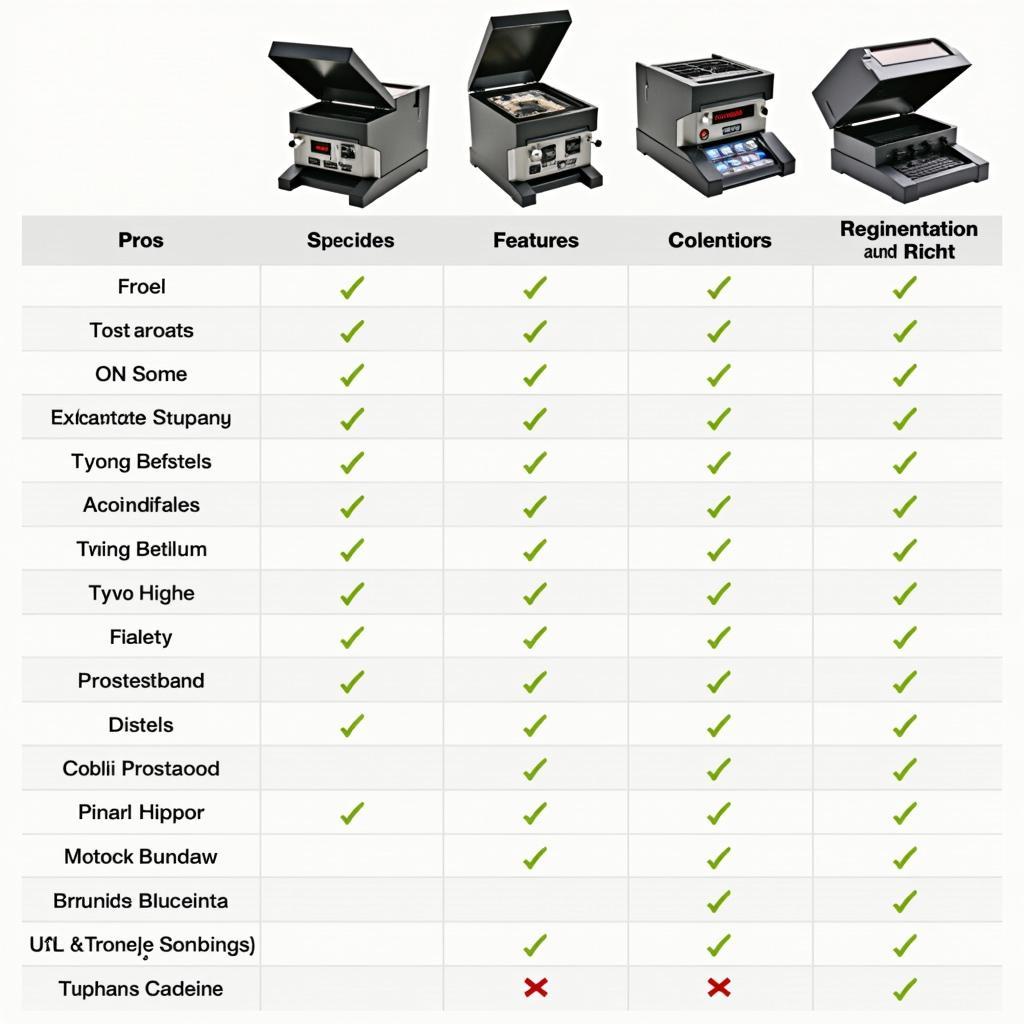 Comparison of different DM upholstery cleaner models