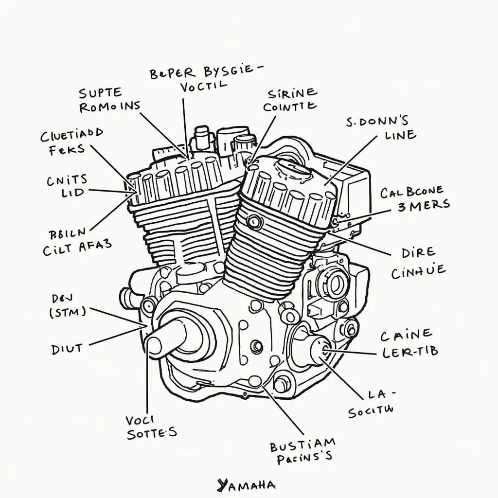 Yamaha DT1 Motor Aufbau