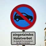 Eingeschränktes Halteverbot Schild