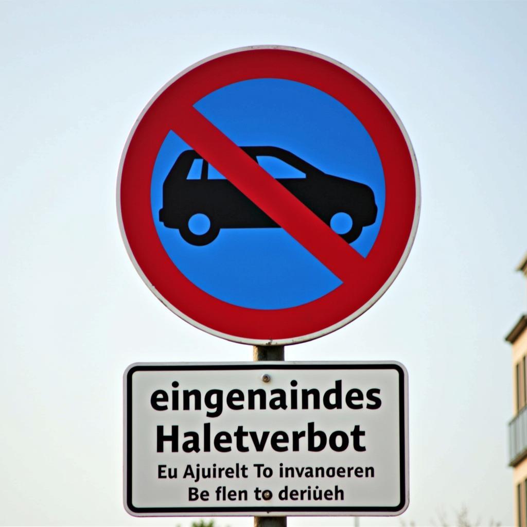 Eingeschränktes Halteverbot Schild